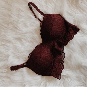 Victoria Secret PINK Burgundy Lace Bralette